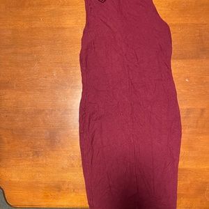 Large maroon casual dress